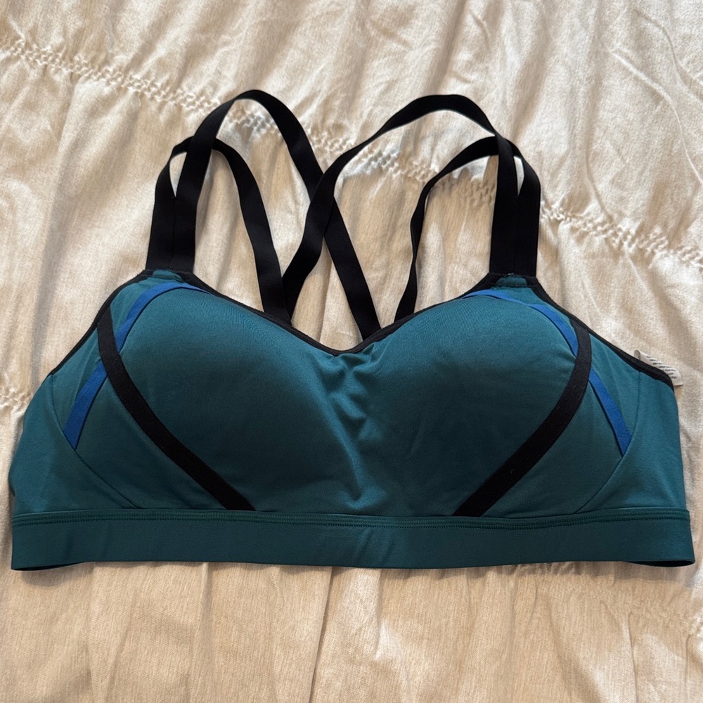 Women's Strappy Sports in Teal and Black